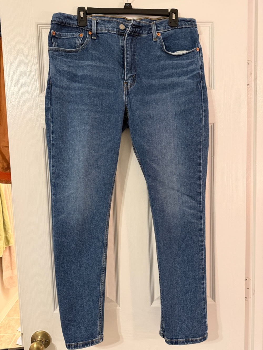 Levi's Blue Denim Jeans with Brown Leather Patch